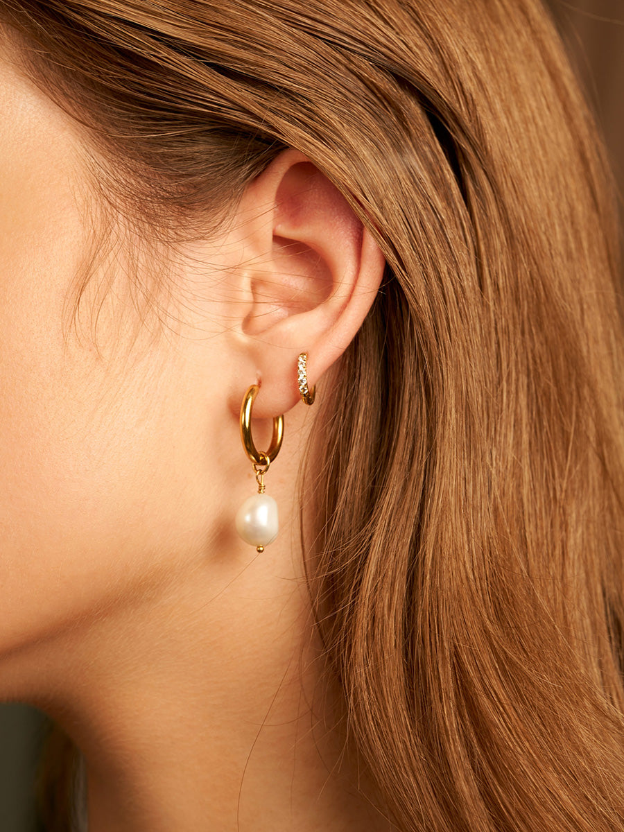 Pendientes de perlas contemporáneos