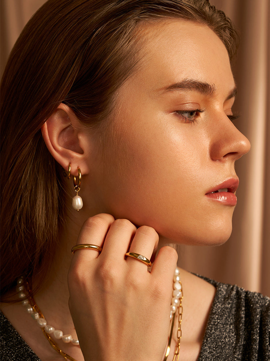 Pendientes de perlas contemporáneos
