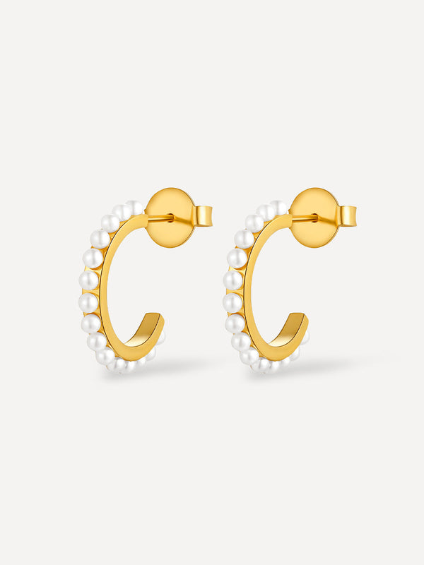 Pequeños pendientes de perlas Calm