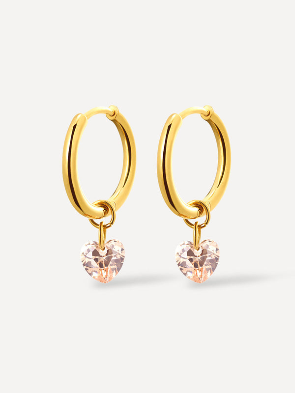 Pendientes de corazón delicados