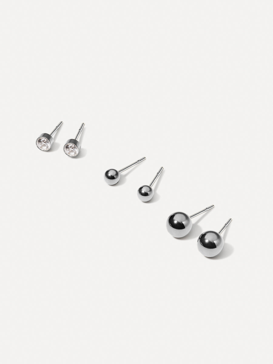 Trío de pendientes de burbuja