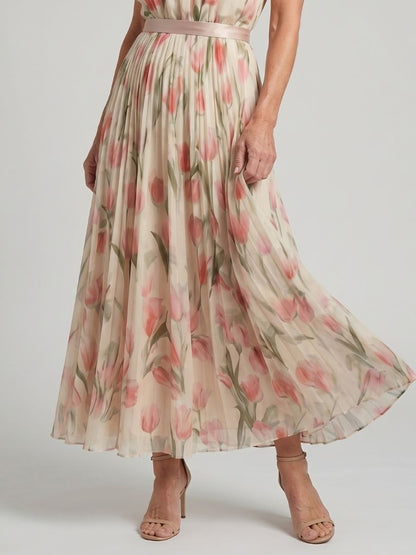 Emilia | Vestido Midi Floral con Neckholder