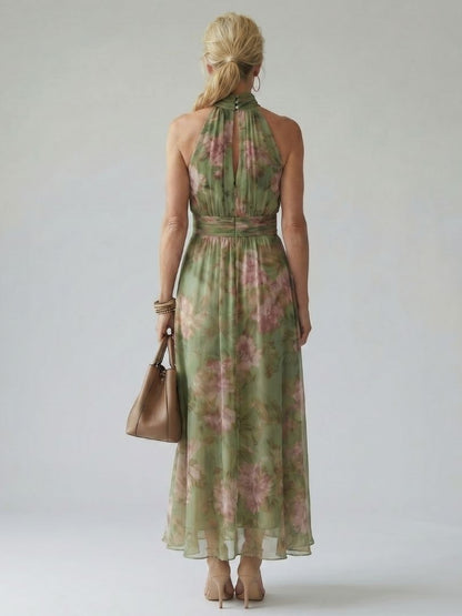 Bittor | Vestido Midi Floral Halter