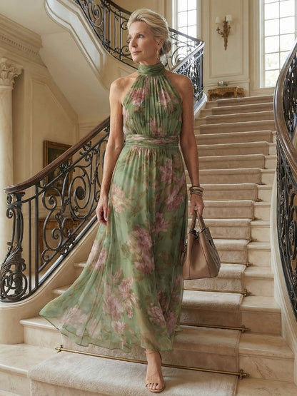 Bittor | Vestido Midi Floral Halter