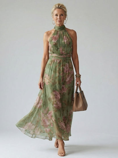 Bittor | Vestido Midi Floral Halter