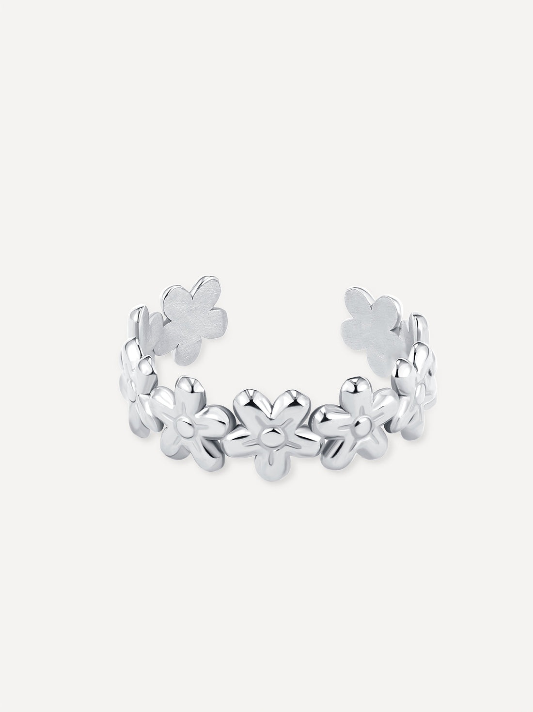 Elegante anillo de flor silvestre