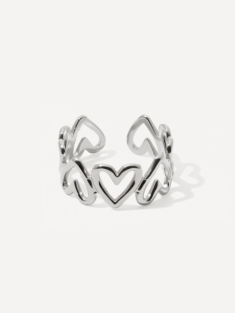 Anillo de corazón infinito