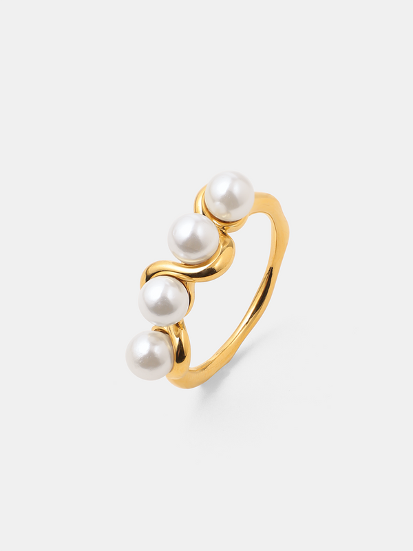 Anillo de perla elegante