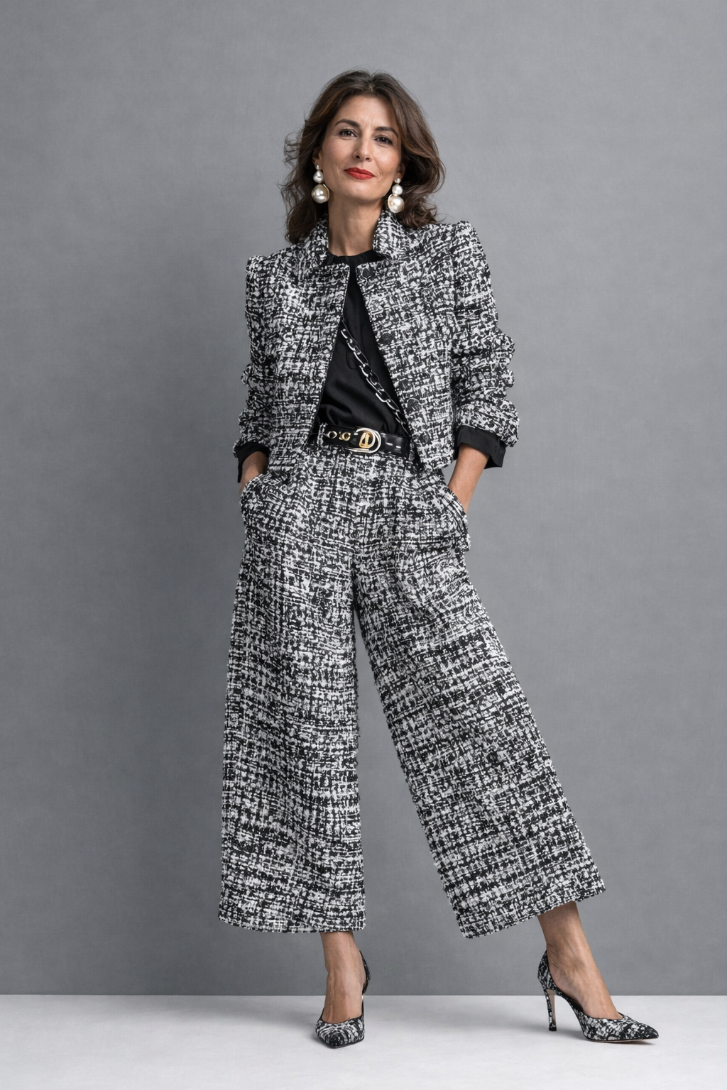 Bonfilia | Conjunto sofisticado de tweed