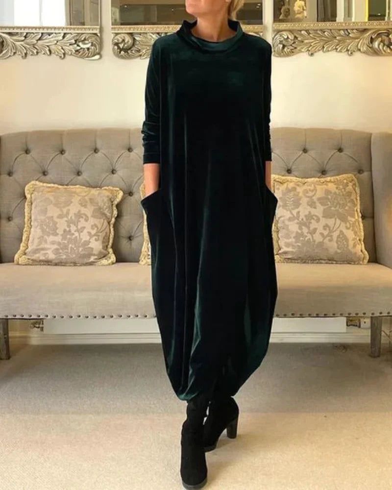 Albaida | Vestido de terciopelo holgado