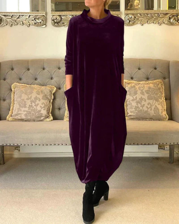 Albaida | Vestido de terciopelo holgado