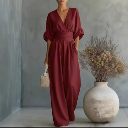 Eleonor | Mono Largo Elegante Escote Cruzado