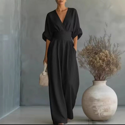 Eleonor | Mono Largo Elegante Escote Cruzado