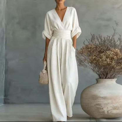 Eleonor | Mono Largo Elegante Escote Cruzado