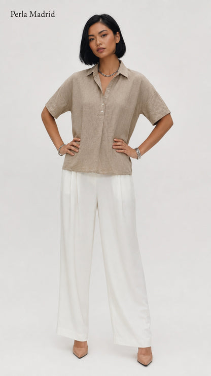 Celia | Blusa con cuello y botones