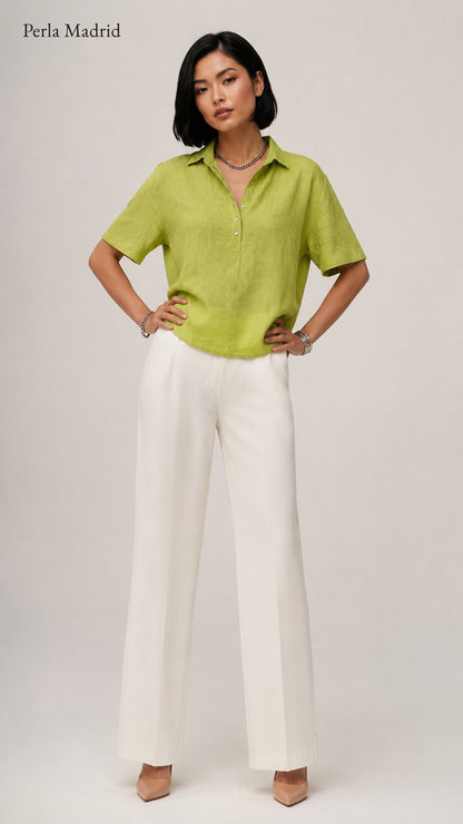 Celia | Blusa con cuello y botones