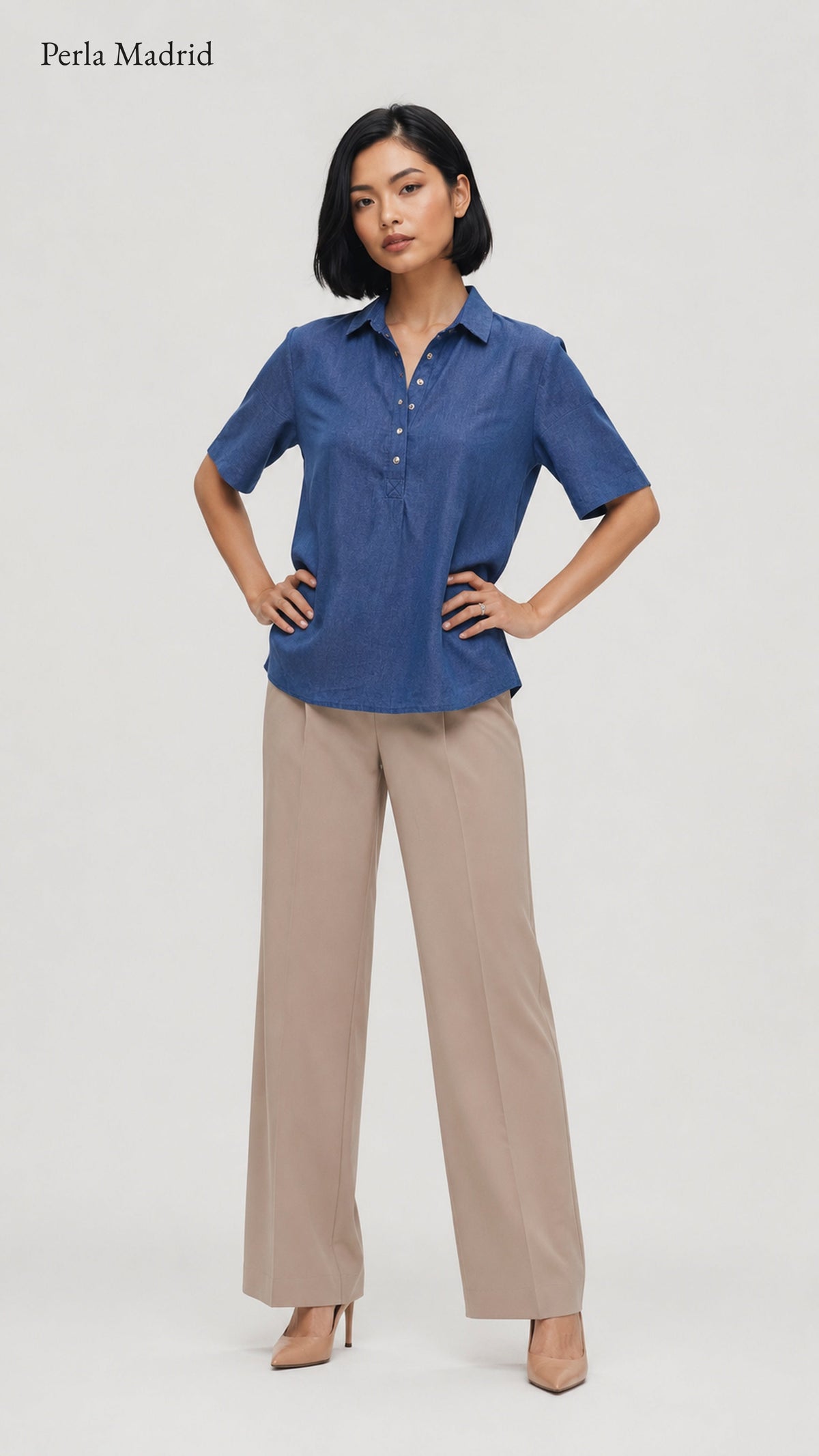 Celia | Blusa con cuello y botones