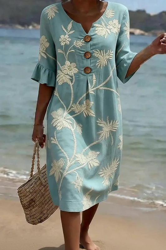 Ahinoa | Vestido Casual Estampado Floral