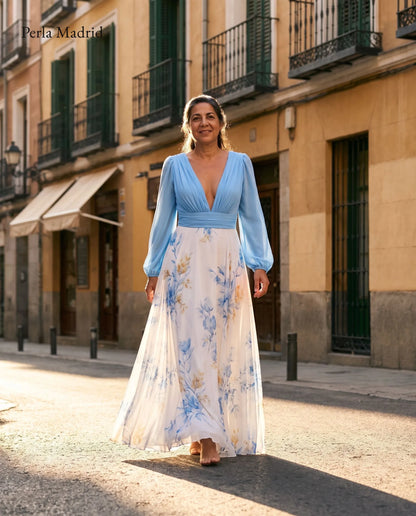 Lucila | Vestido Maxi Floral Romántico *