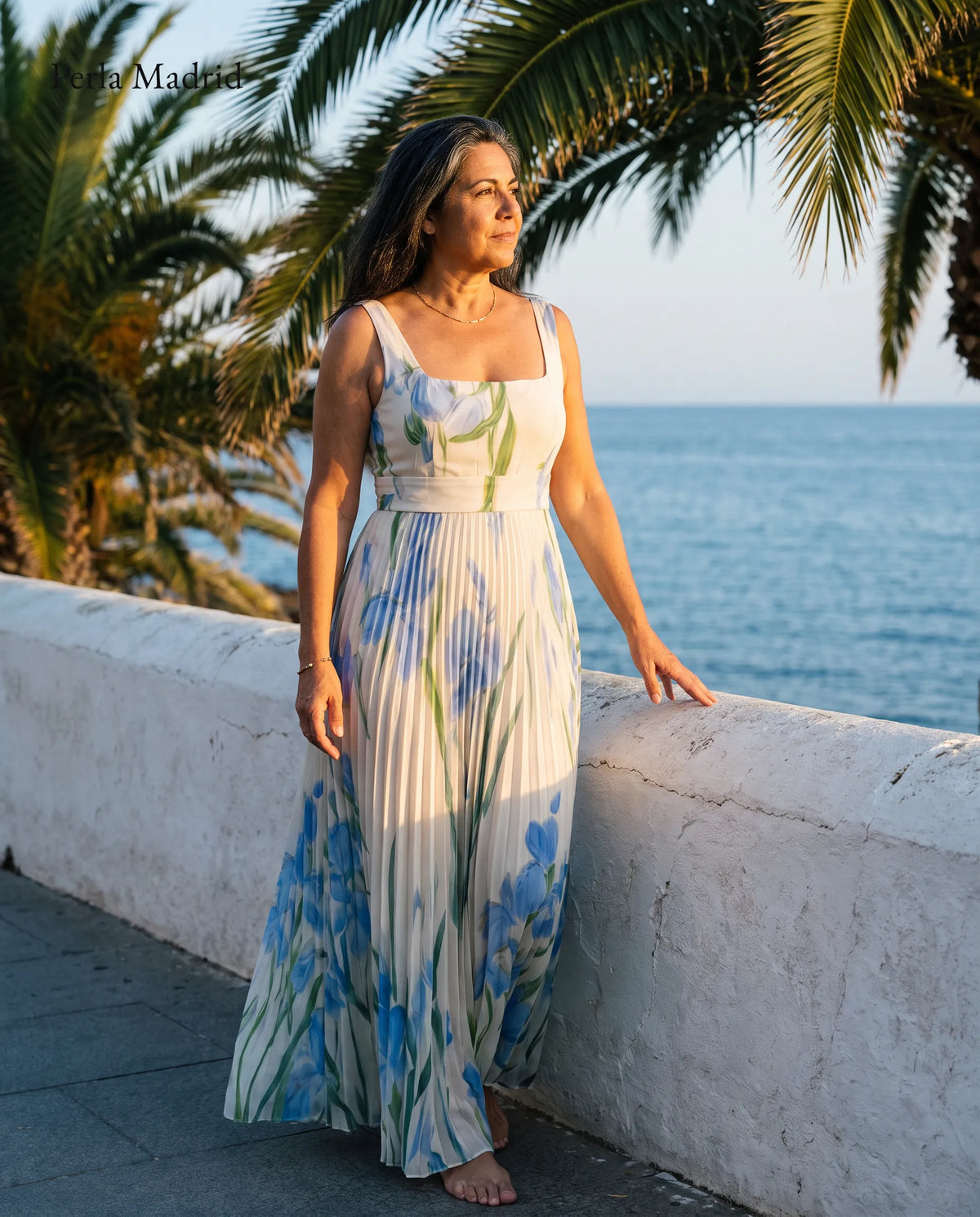 Candelària | Vestido Midi Satén Plisado
