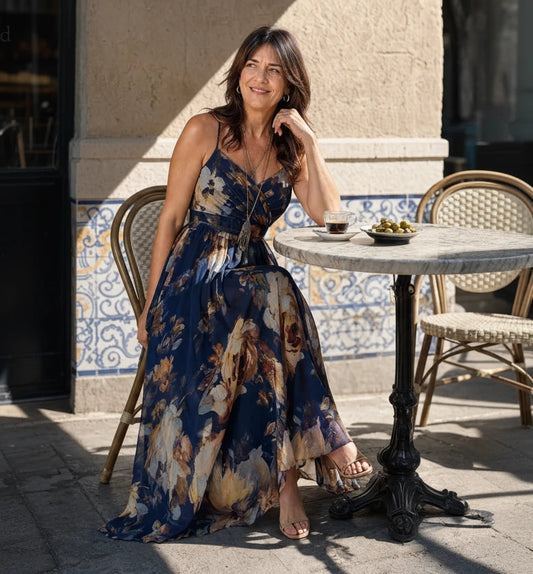 Iluminada | Maxi Vestido Chiffon Floral