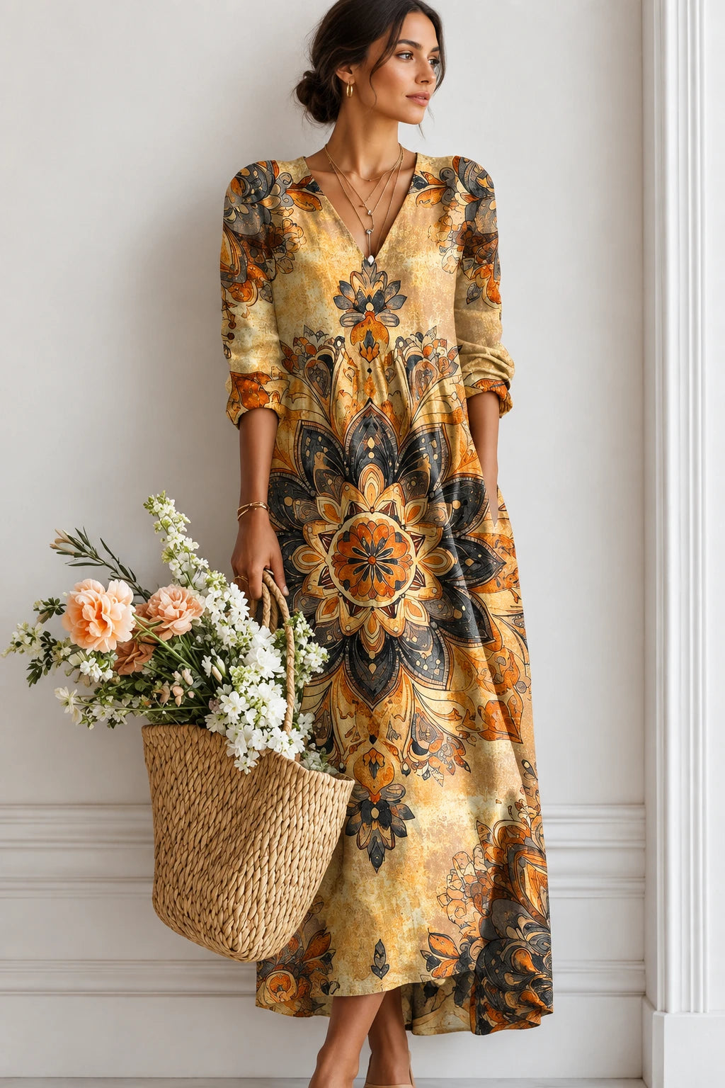 Ginesa | Vestido Floral Elegancia Natural