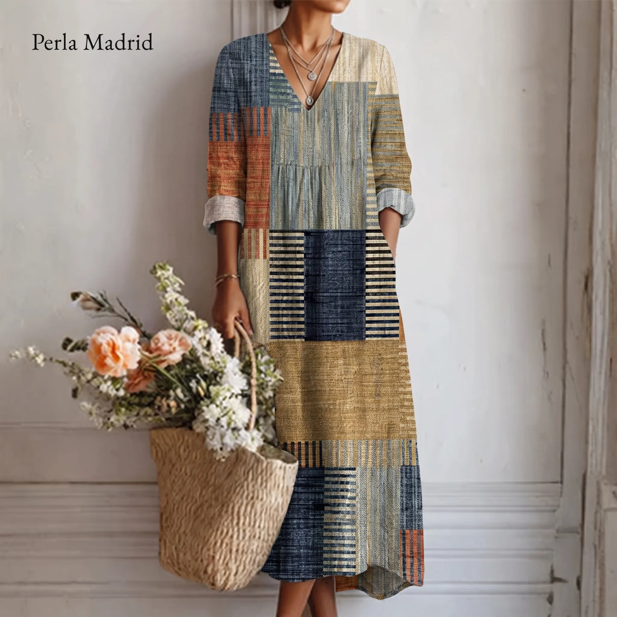 Davinia | Vestido Abstracto Elegante