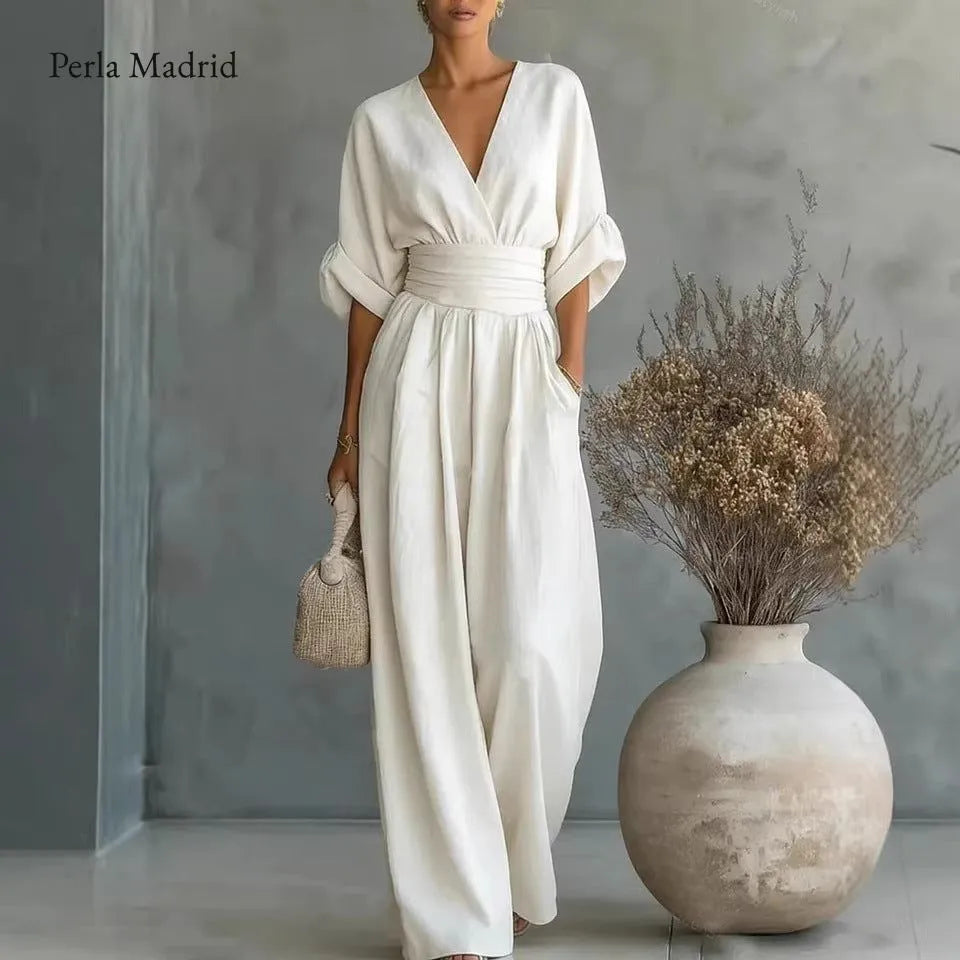 Balma | Vestido Maxi Escote V Espalda Abierta