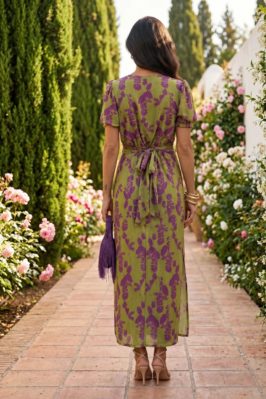Aitziber | Vestido Largo Estampado Botánico