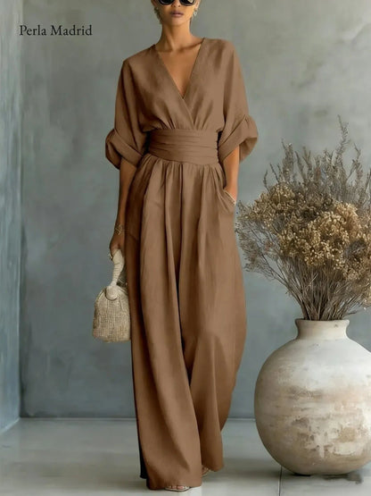 Balma | Vestido Maxi Escote V Espalda Abierta