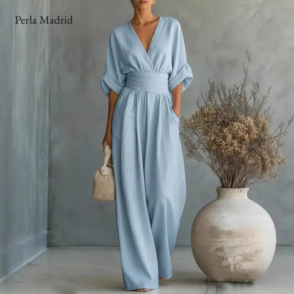 Balma | Vestido Maxi Escote V Espalda Abierta