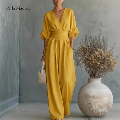 Balma | Vestido Maxi Escote V Espalda Abierta