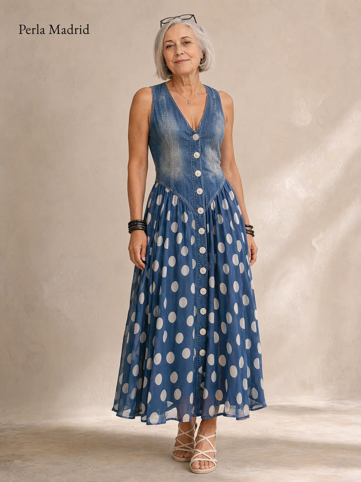 Jasone | Vestido Midi Sin Mangas Escote V *