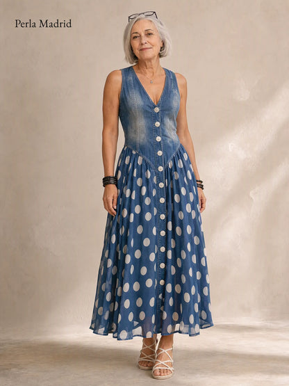 Jasone | Vestido Midi Sin Mangas Escote V *