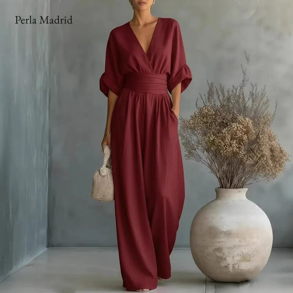 Balma | Vestido Maxi Escote V Espalda Abierta