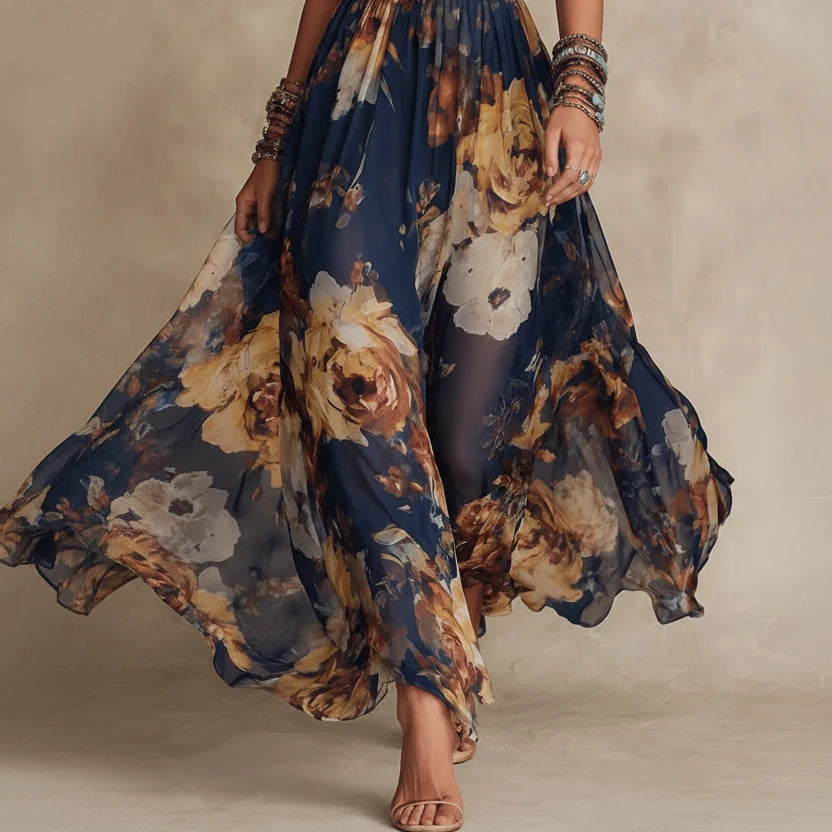 Iluminada | Maxi Vestido Chiffon Floral