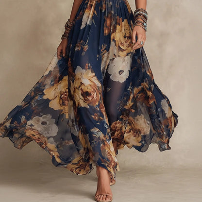 Iluminada | Maxi Vestido Chiffon Floral