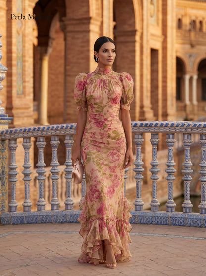 Enara | Vestido Largo Estampado Floral