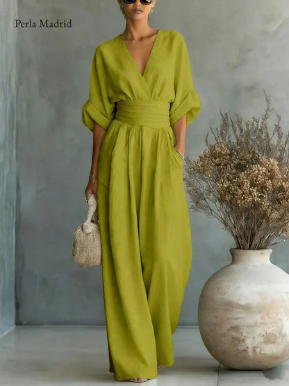 Balma | Vestido Maxi Escote V Espalda Abierta
