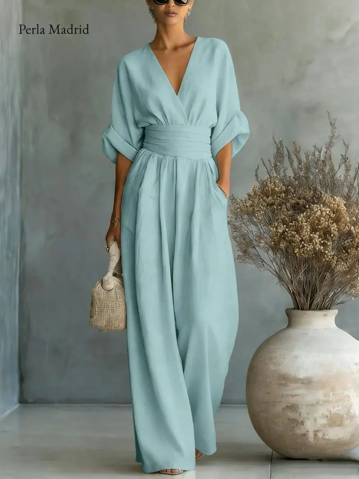 Balma | Vestido Maxi Escote V Espalda Abierta