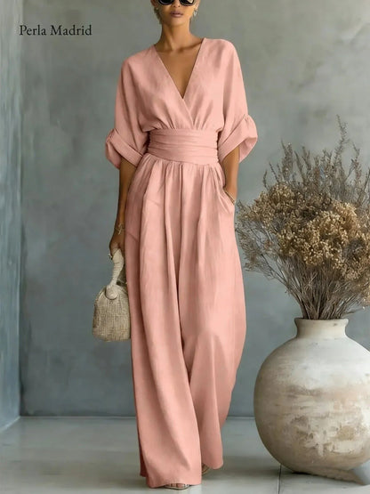 Balma | Vestido Maxi Escote V Espalda Abierta