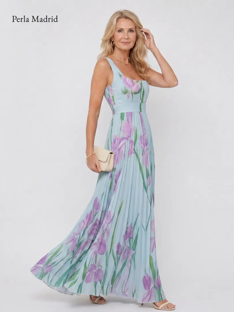 Candelària | Vestido Midi Satén Plisado