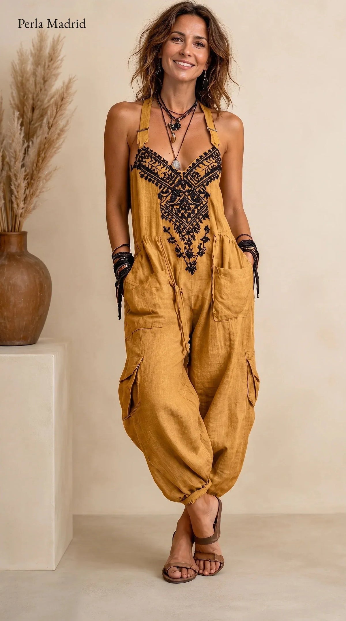 Encarnación | Peto Boho Bordado a Mano *