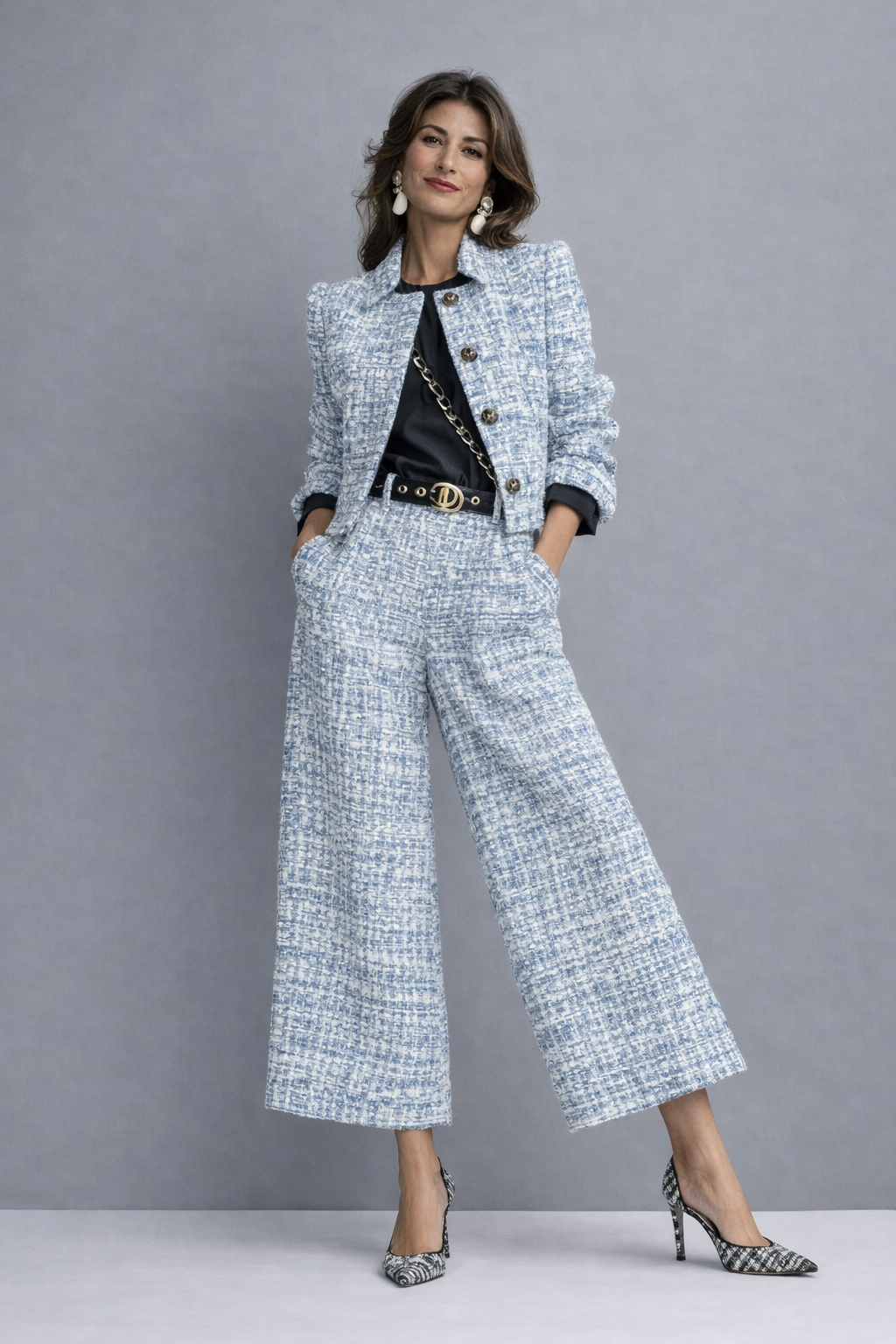 Bonfilia | Conjunto sofisticado de tweed