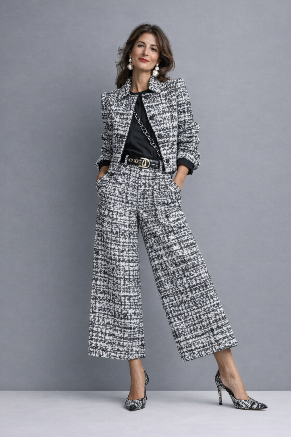 Bonfilia | Conjunto Sofisticado de Tweed