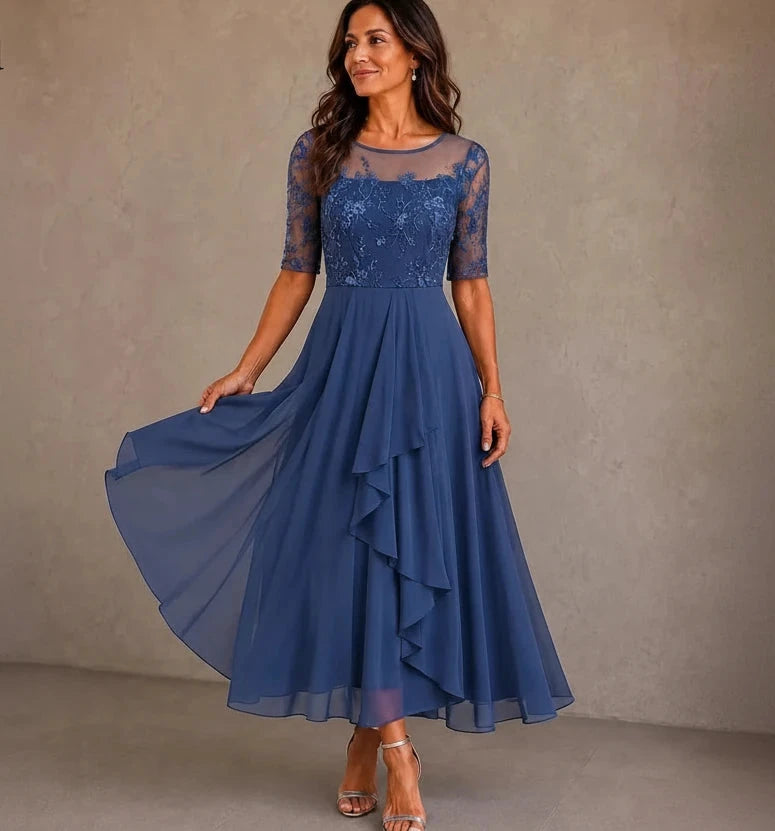 Mertxe | Vestido Encaje y Chiffon