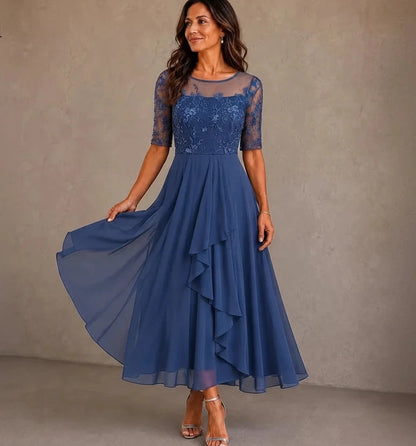 Mertxe | Vestido Encaje y Chiffon