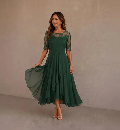 Mertxe | Vestido Encaje y Chiffon
