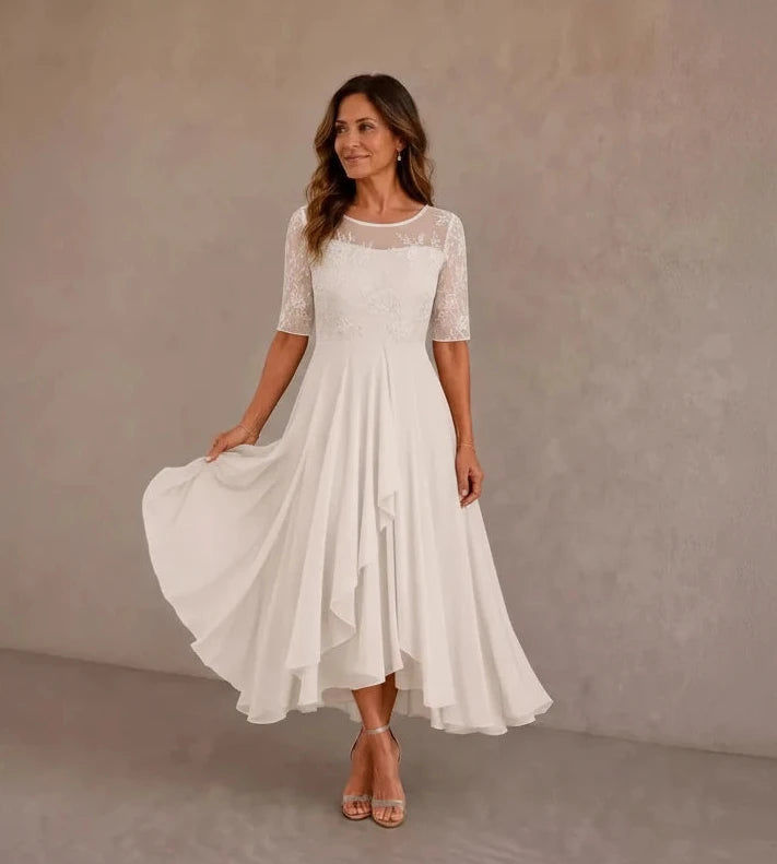 Mertxe | Vestido Encaje y Chiffon