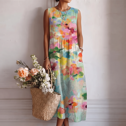 Arrate | Vestido Midi Multicolor Elegante